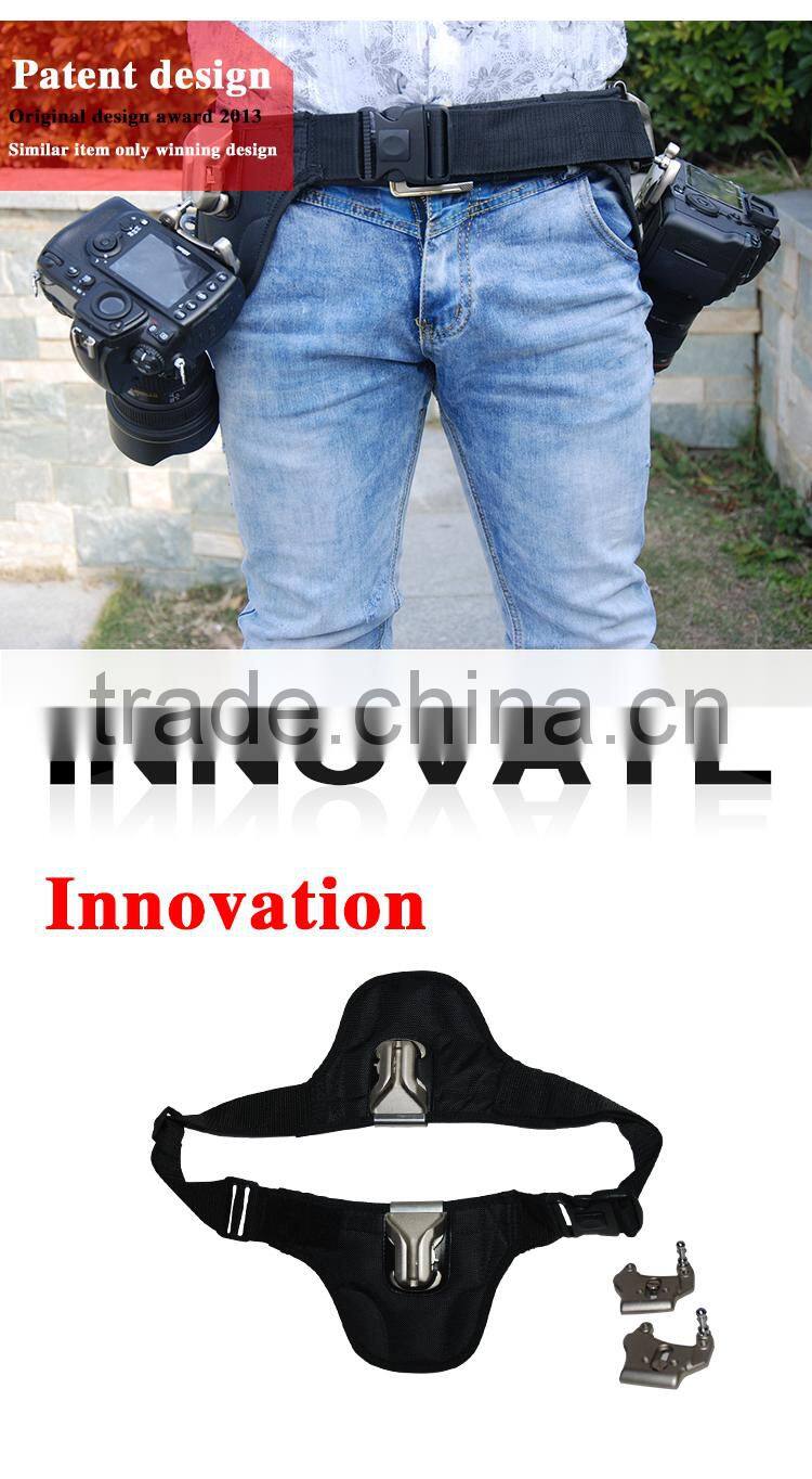 Camera belt holster waist double belt mount button buckle for DSLR camera