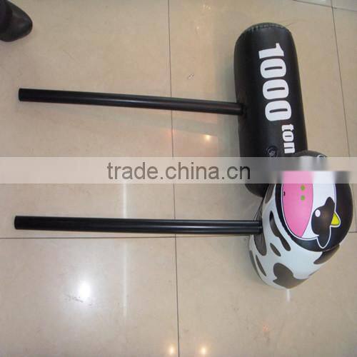 customized PVC Big crazy inflatable hammer toys for promotion