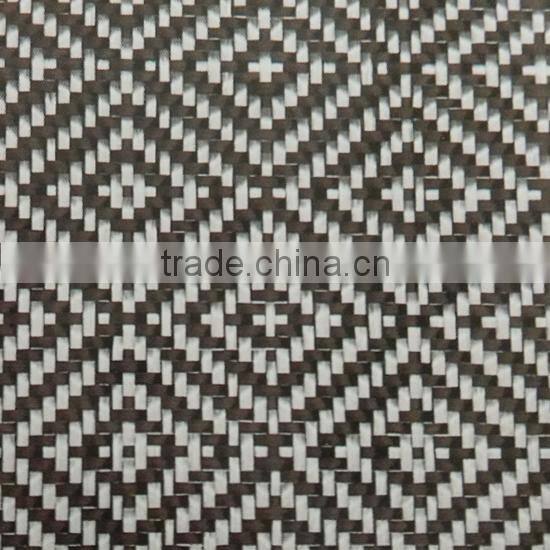 2016 newest carbon fiberglass mixed fiber fabric customized style