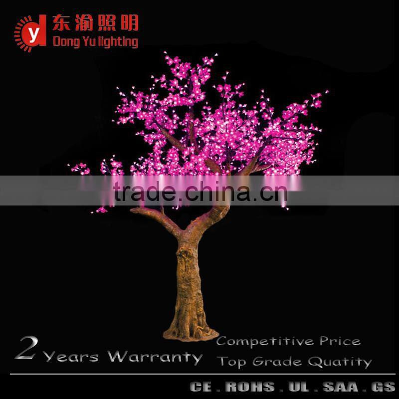 2.5 meter height pink light blossom flower outdoor led tree lights