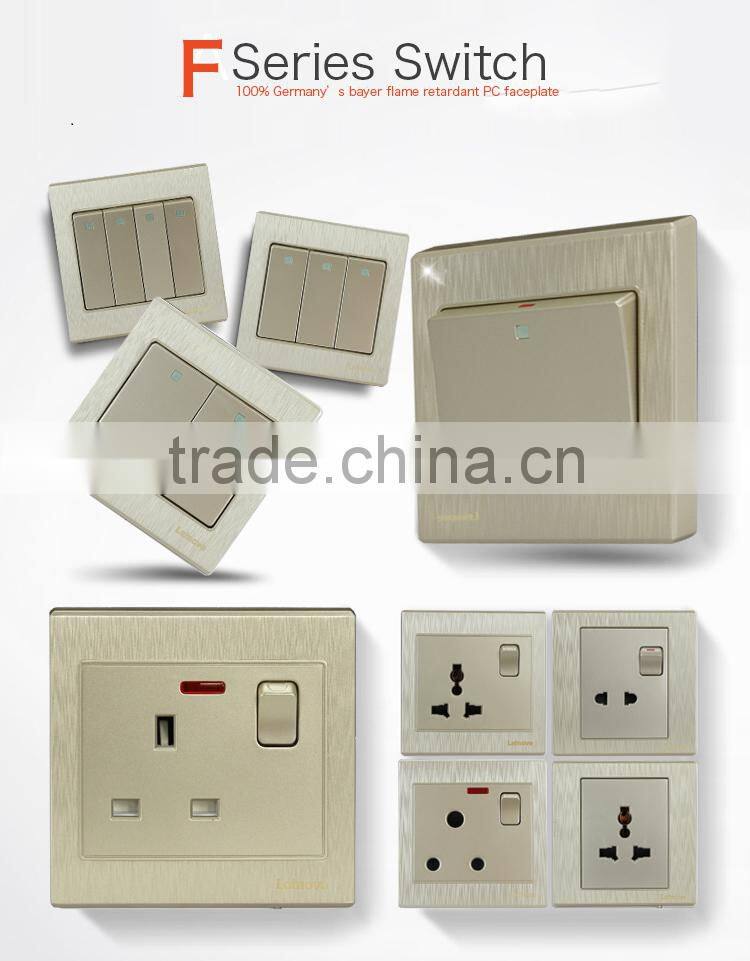 woven gold finish one gang one/two way wall switch arbitrary point switch