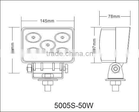 IP67 waterproof 50w energy saving led work lights round C REE led lamp