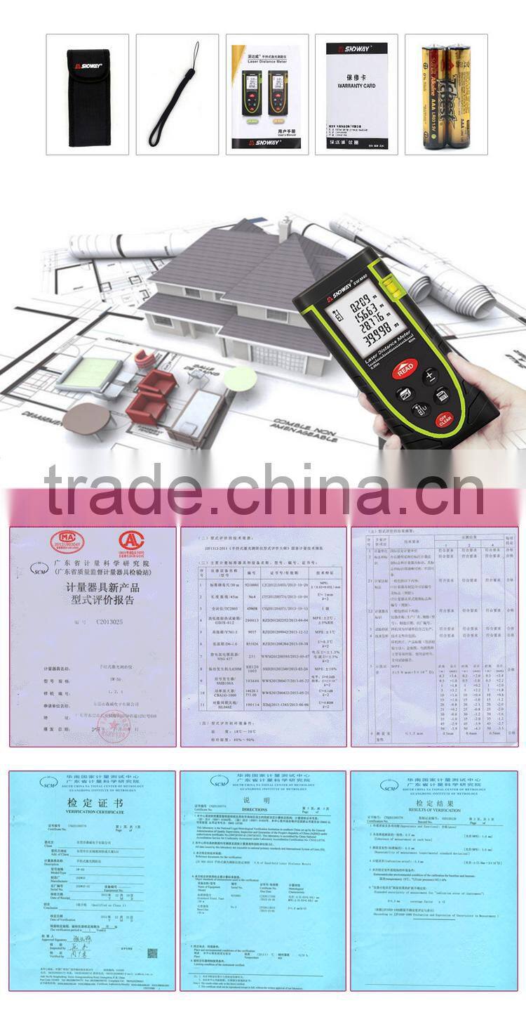 Automatic Calibration Laser Rangefinder 40m Mini Digital Laser Distance Meter