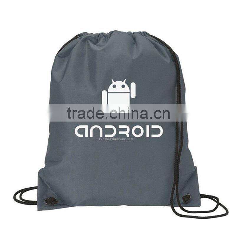 Custom packaging nylon polyester drawstring shoulder bag