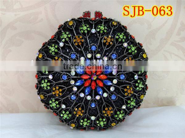 Latest fashion popular trend women crystal handbag with rhinestone in cute appearance for evening party