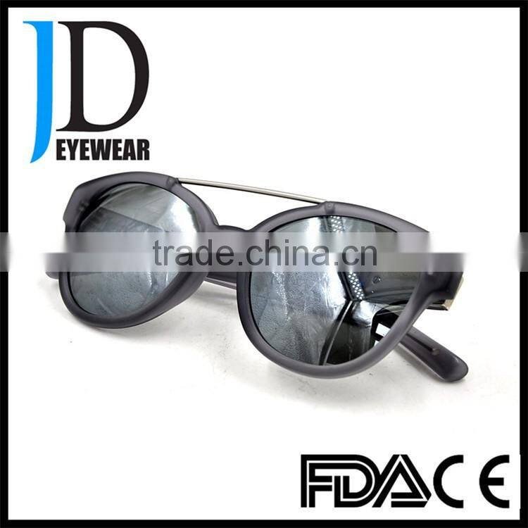 fashion dark lens sunglasses double bridge acetate grey sunglasses