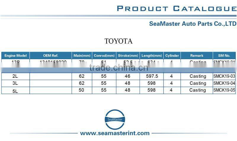 Crankshaft for TOYOTA 3L Engine Crankshaft