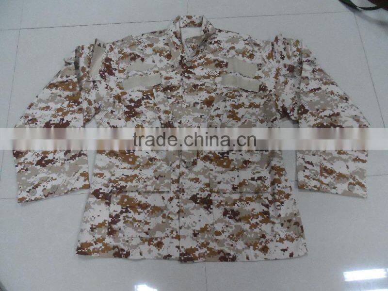 Sale 85% polyester 15% cotton ripstop desert digital camouflage stock russian military uniform