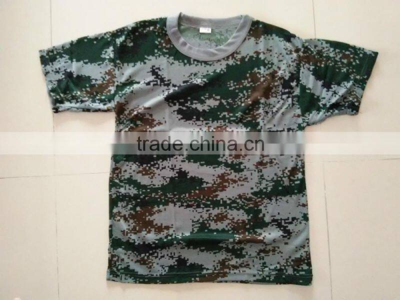 Hot sale southern africa woodland green digital print military camouflage T shirt