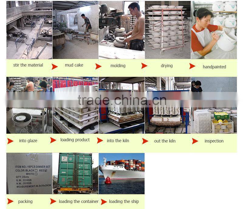 Italy ceramic glaze dinnerware set 16 pcs