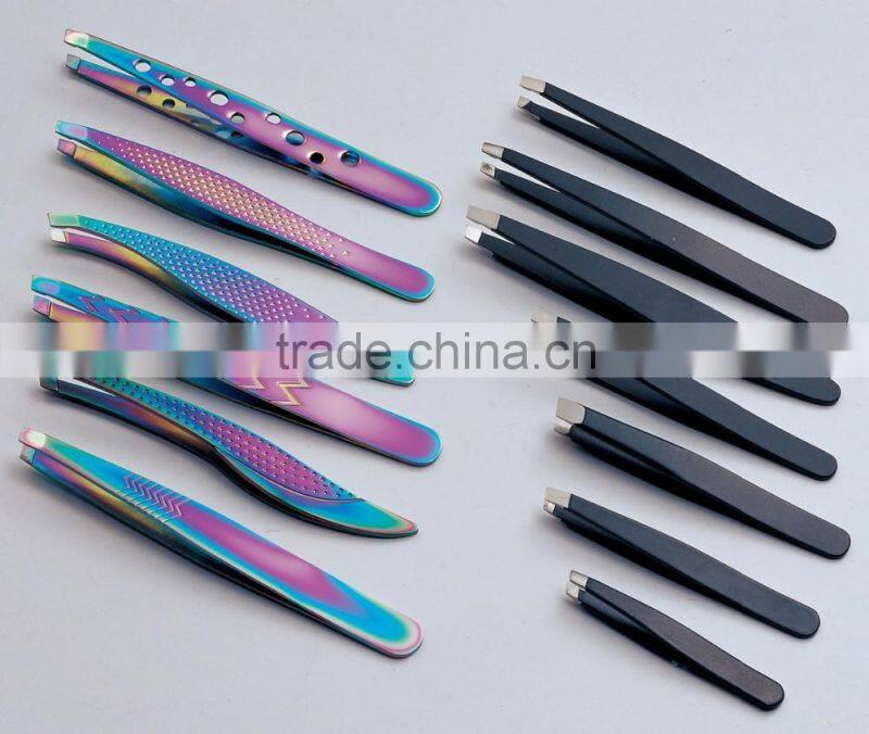 New Arrival Titanium Plating Eyebrow Tweezer/Stainless Steel Tweezers