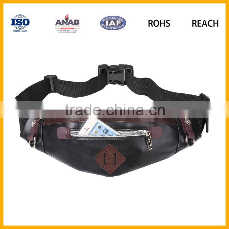 Manufacturing man made leather waist bag, leather belt bag