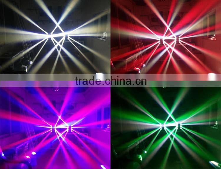 FORYOU 8pcs 10W 12W RGBW QUAD Martin DMX Professional RUSH Multibeam 2 LED Stage DJ Sharpy Beam Spider Light