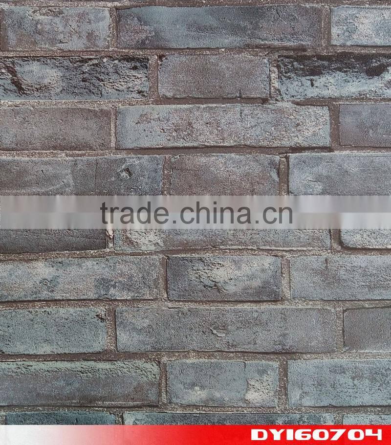 bricks fragment red brown yellow blue green pvc wallpaper good price commercial