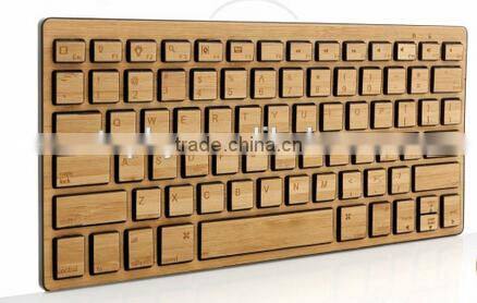 Nature Mini Bamboo Bluetooth 3.0 Keyboard for android with factory price