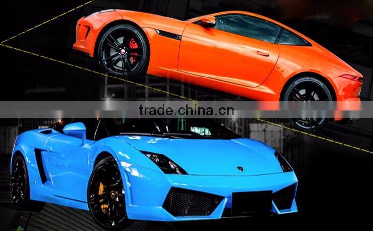 Waterproof Gloss Car Paint Protective Blue Vinyl Wrap Film By Rolls