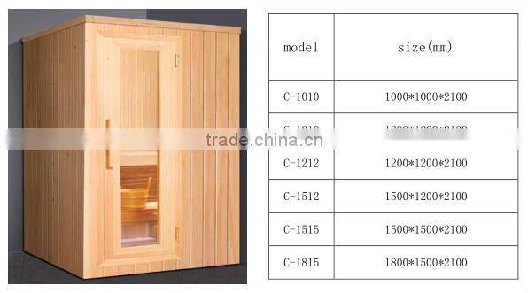 Traditional design mini sauna room factory made sauna steam room