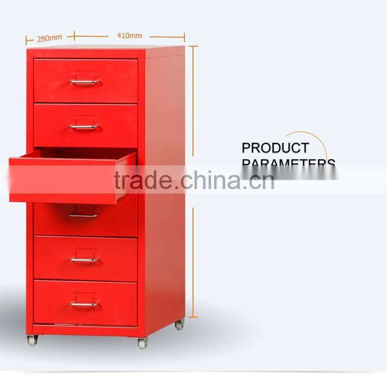 Longli 6 DRAWERS UNIT ON CASTORs Red