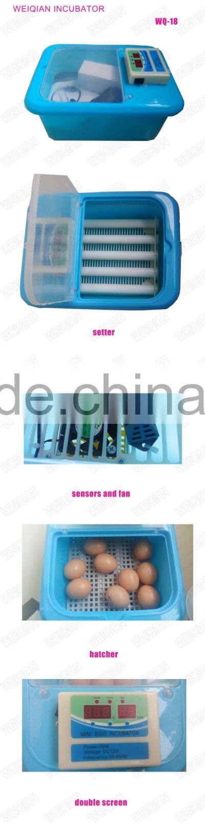 digtal controller mini egg incubator price fully automatic hatchery WQ-18