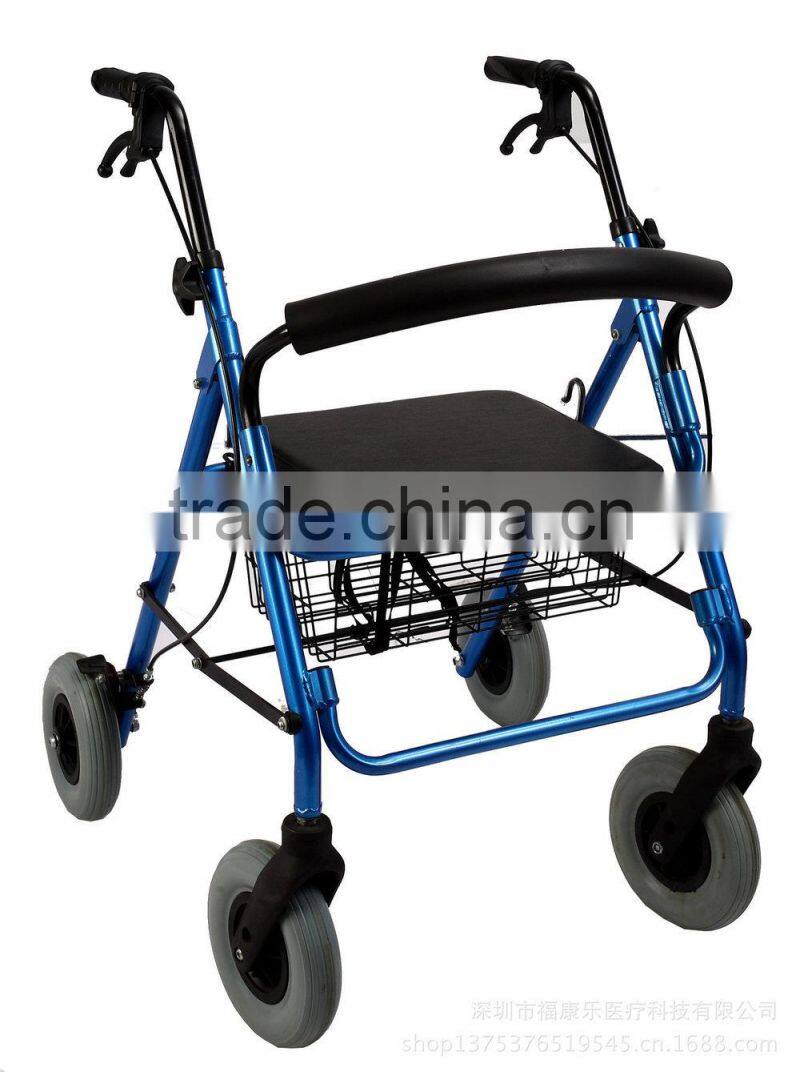 Four-wheel Chair for Old People Walking Assistant Chair Aluminium Portable