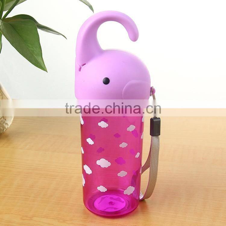 350ml elephant style Plastic BPA free PE Sports Water Bottle,Custom Logo Sports Bottle with Nozzle