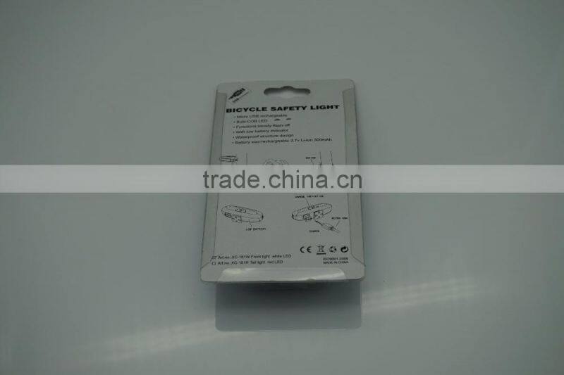 Usb rechargeable silicon bicycle front light,COB white LED