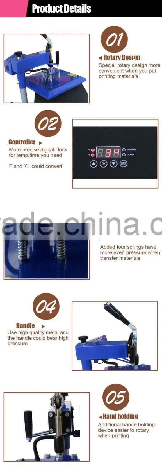 Heat Press Vinyl Machine 2015 New CE Approved Sublimation Heat Press