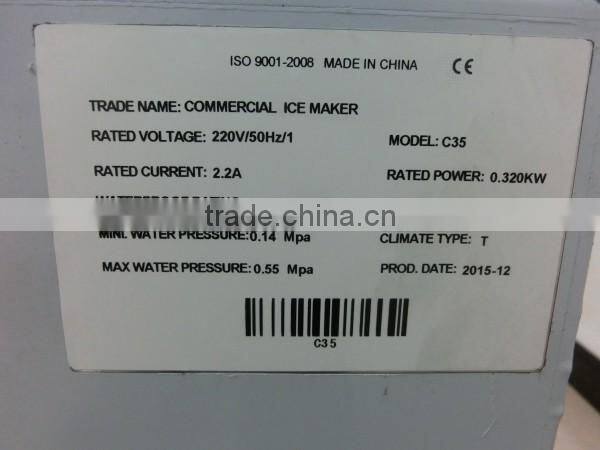 stainless steel automatic industrial cube ice machine/dry ice maker