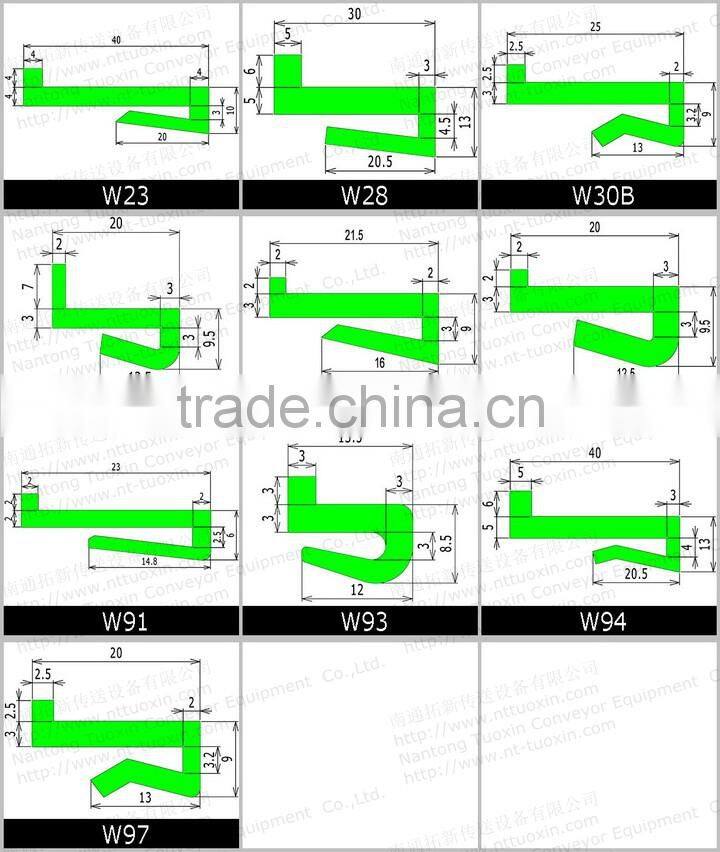 ZK-type Polyethylene Wearstrip for Plastic Chain