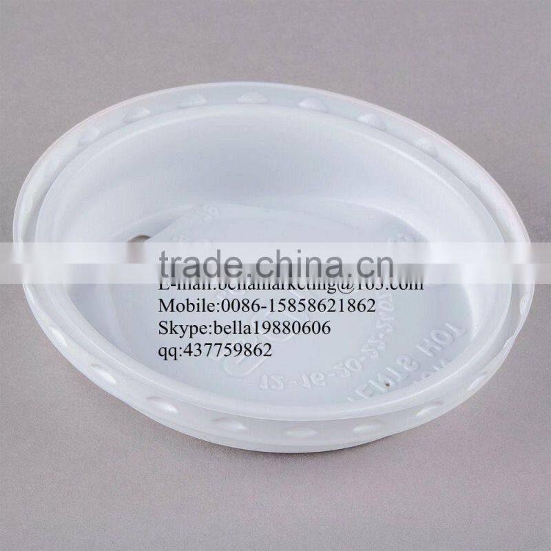 White/Black Plastic PS Paper Cup lid, The Gourmet Lid Hot Cup Lid