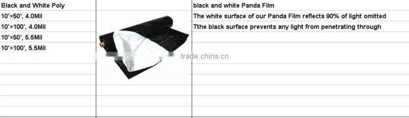 Black White Poly Panda Film Reflective Grow Room PandaFilm 2Faced Tarp