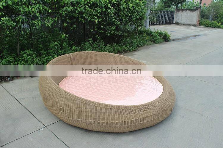 Theme Hotel Furniture Spring Mattress Wicker Big Round Bed