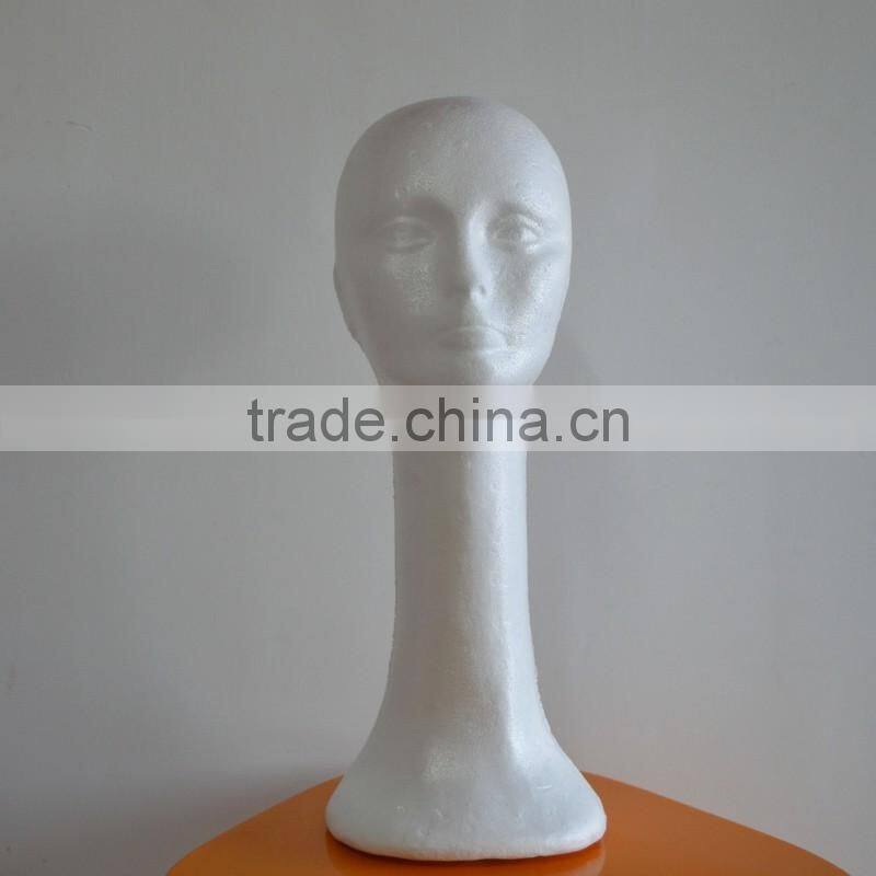 18" Female Styrofoam Head Model Wig Hair Hats Caps Glasses Long Neck Display Manequim Mannequin Manikin Head For Wigs