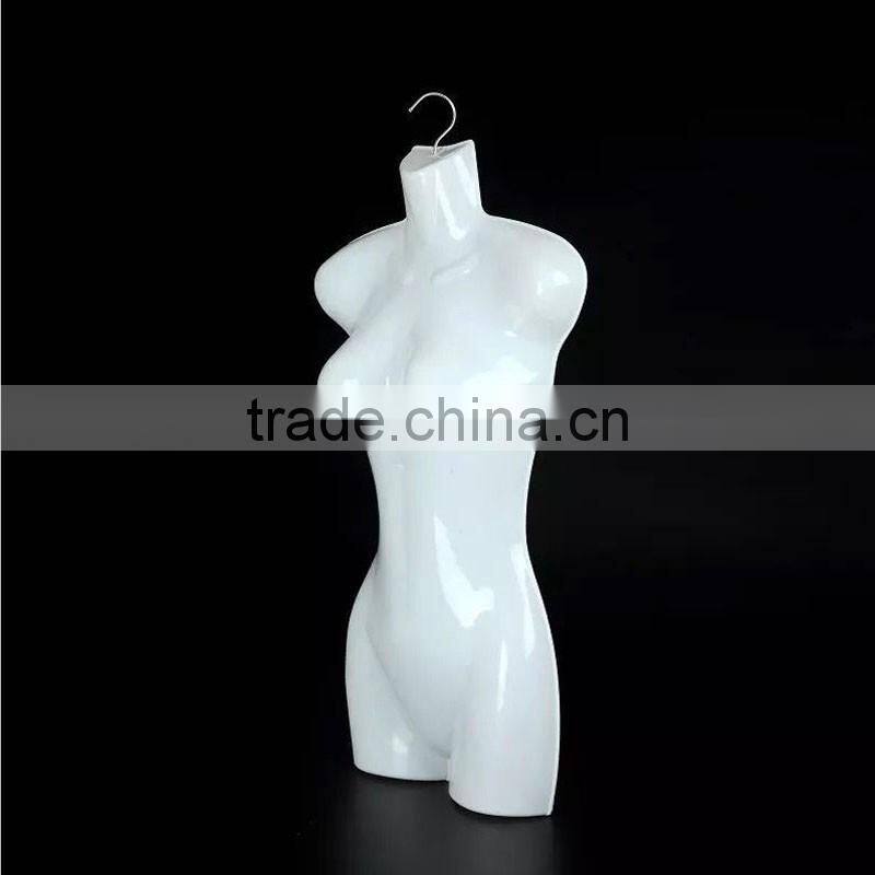 Plastic White Female Torso Mannequin Display For Sale With Arms