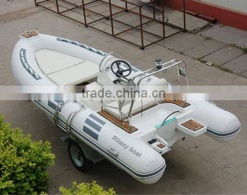 Rigid Inflatable Fiberglass Pontoon Boat