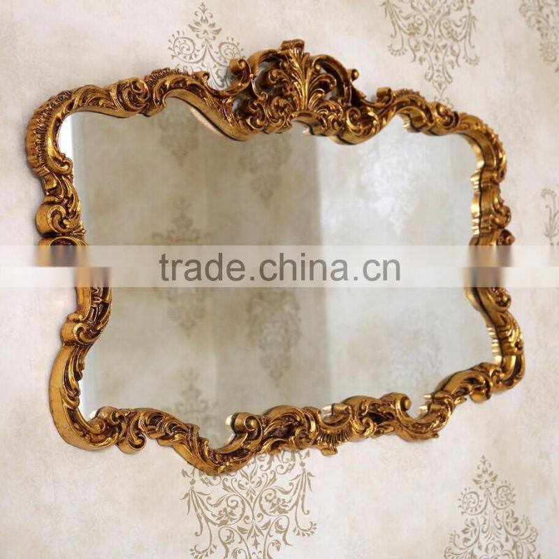 Classic European style home decorative antique finishing wall mirror