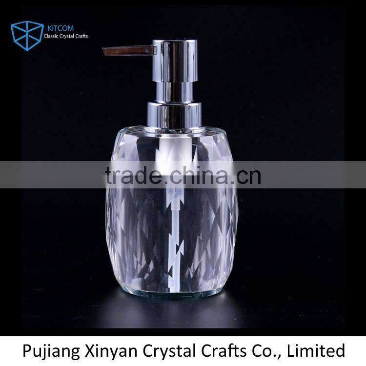 Fashion cheap clear crystal liquid soap bottle