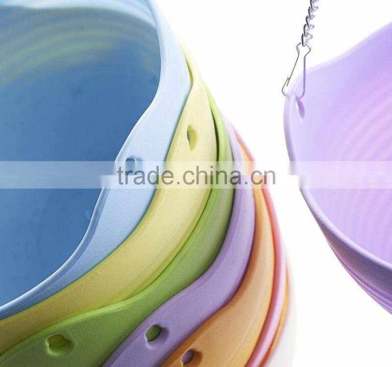 Hanging Flower Plant Pot Chain Plastic Planter Holder Indoor Outdoor Basket Gardening