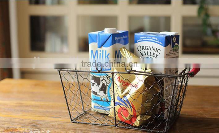 handmade wire kitchen storage basket wire basket with liner