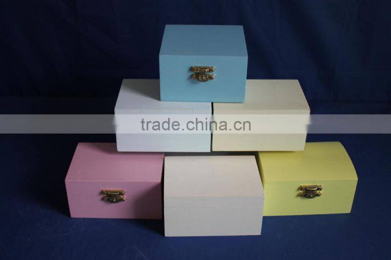 Natural antique pine wood jewelry storage box