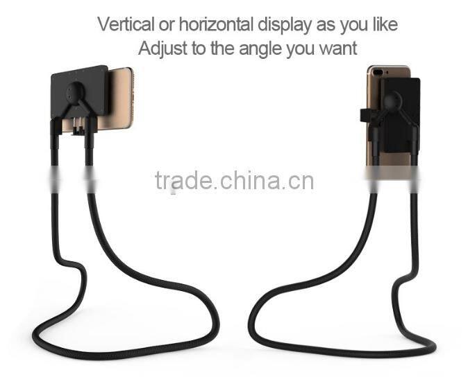 2017 New Creative Neck Wearable Phone Holder For Personal Leisure/Driving Use , Universal Adjustable Mobile Phone Stand Holder