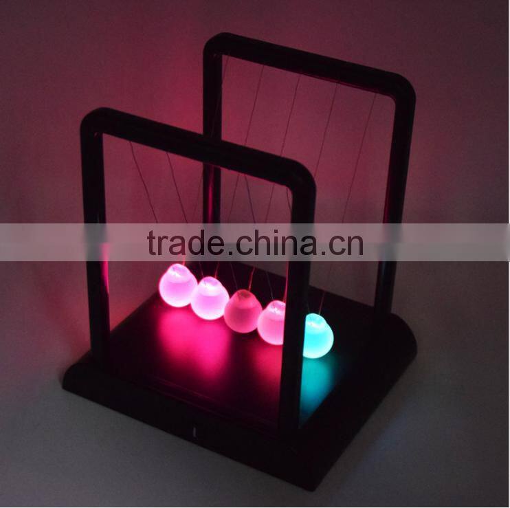 New Arrival Glowing Swing Ball, Newton Pool/ Seven Colors Balance Pool On Table For Decorate