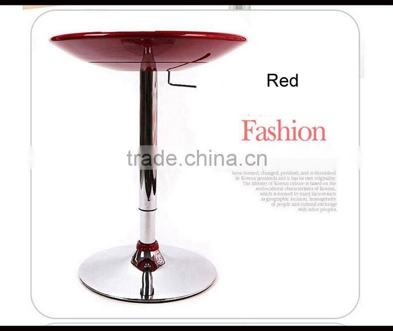 fashion modern ABS plastic top height adjustable chromed steel bar table LQ- BT312