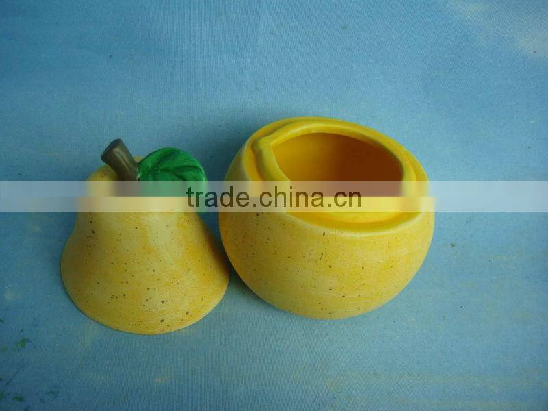 ceramic fruit jar apple candy teabag sauce jar pear cookie jar pumpkin candle holder