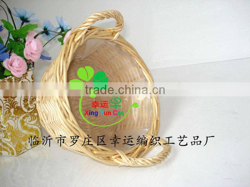 nature wicker gift basket with liner