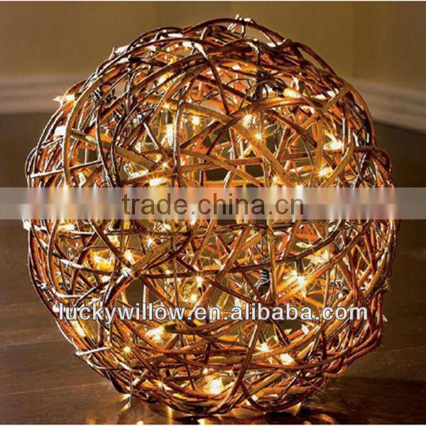 woven colorful large decorative wicker ball