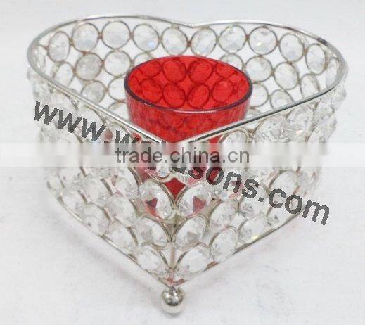 votive round crystal beaded votive candle stand