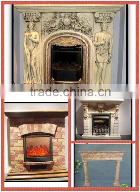 47.5 Inches culture cobble stone gas Fireplace square