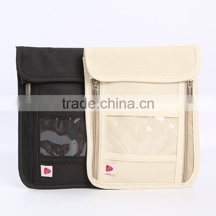 Promotional Travel Card Cash Document Bag Wallet Rfid Blocking Passport Holder