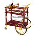 Guangzhou wholesale hotel supplies stainless steel trolley tea pot storage trolleys tea serving trolley C268